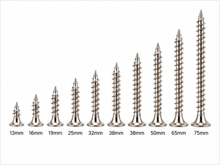 Dry Wall Screw – Nickel Finish (13mm–75mm)